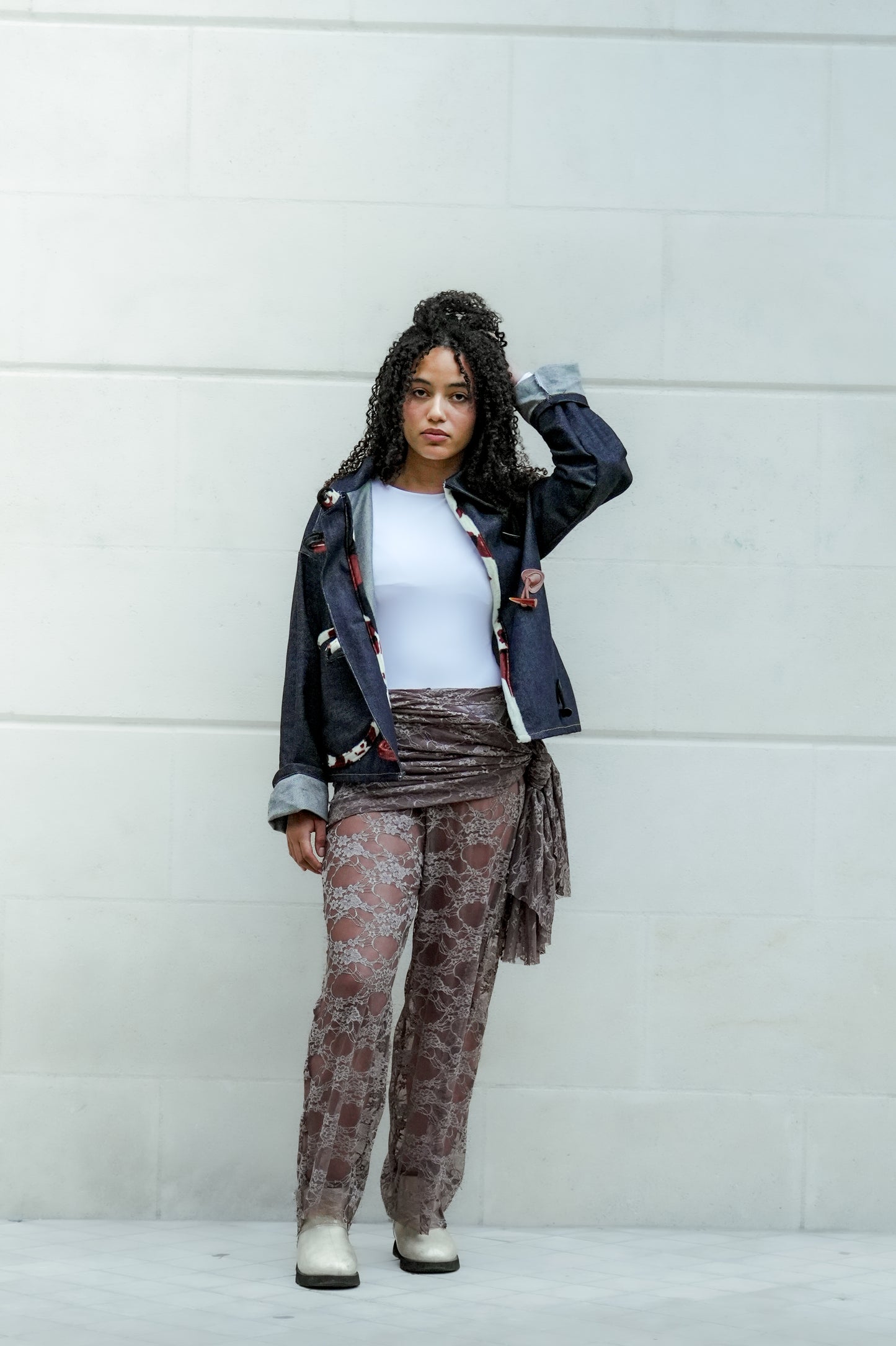 Pantalon avec drapé convertible