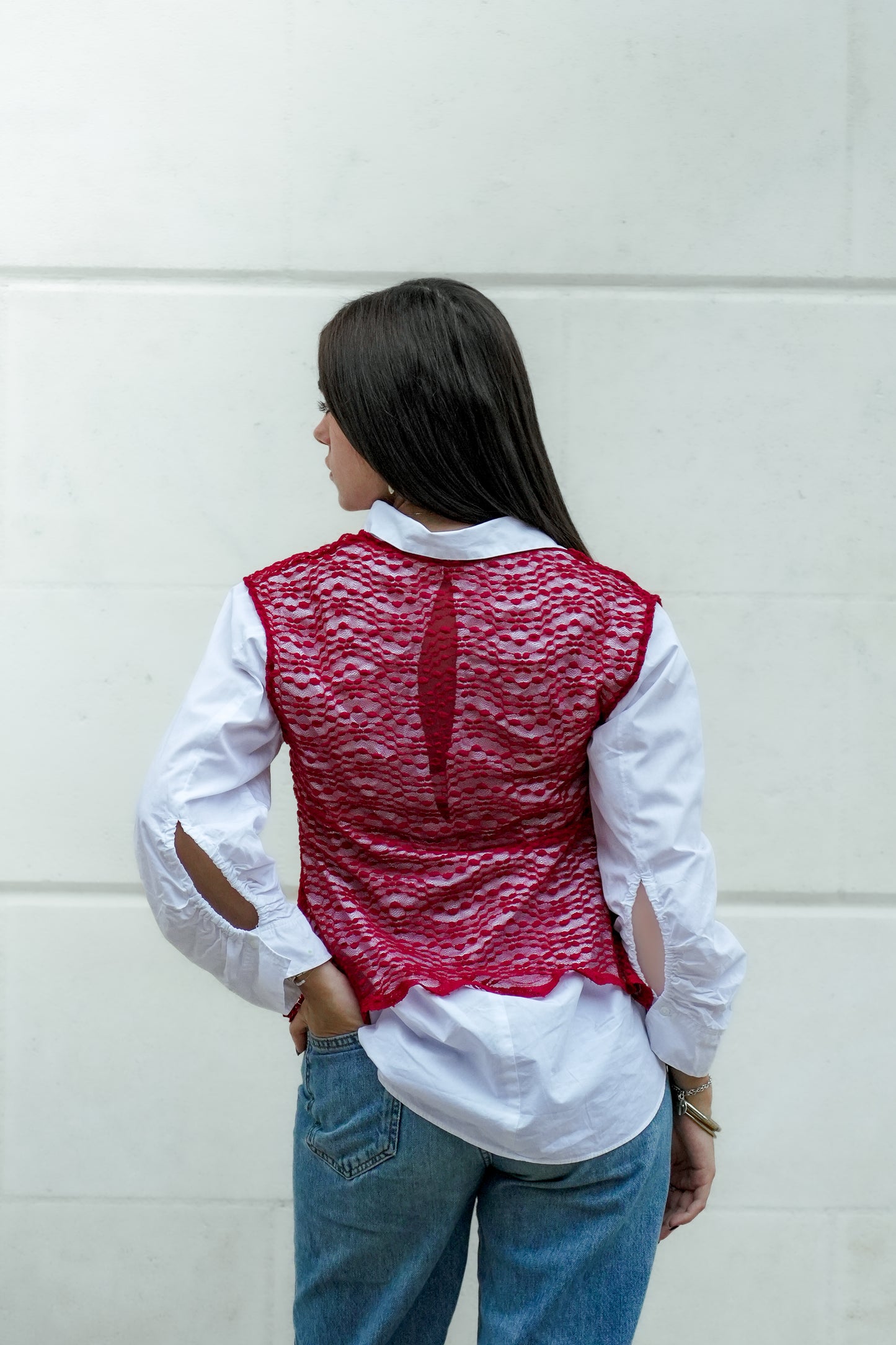 Sur-chemise en dentelle