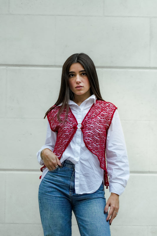 Sur-chemise en dentelle