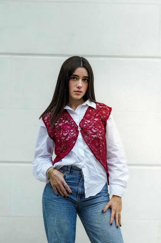 Sur-chemise en dentelle