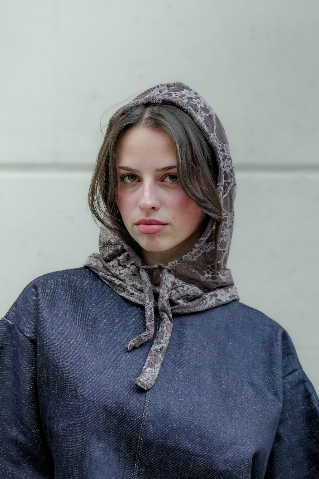 Cagoule en dentelle