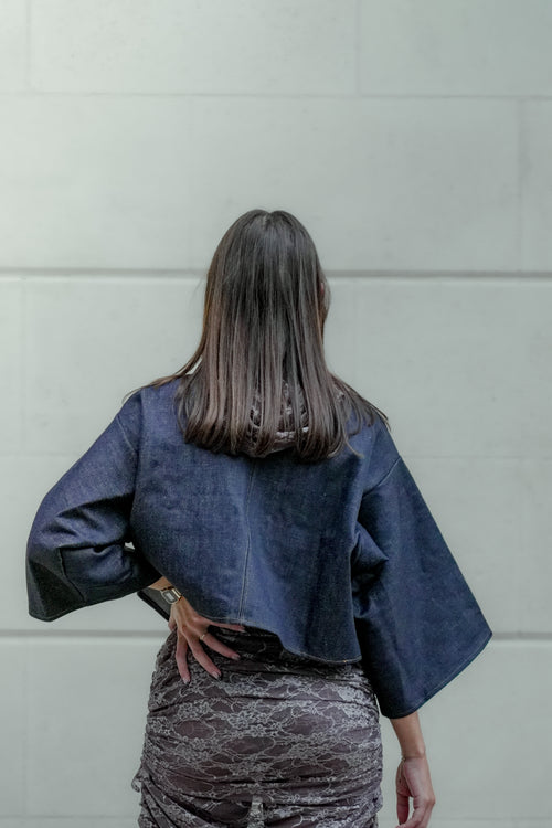 Denim crop