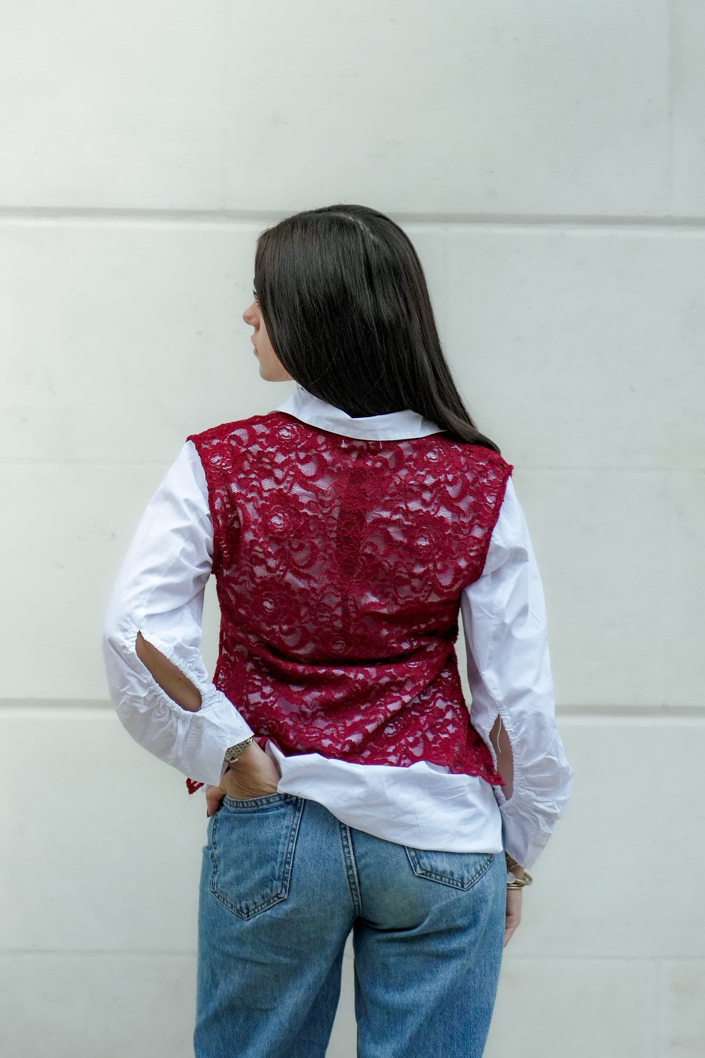 Sur-chemise en dentelle