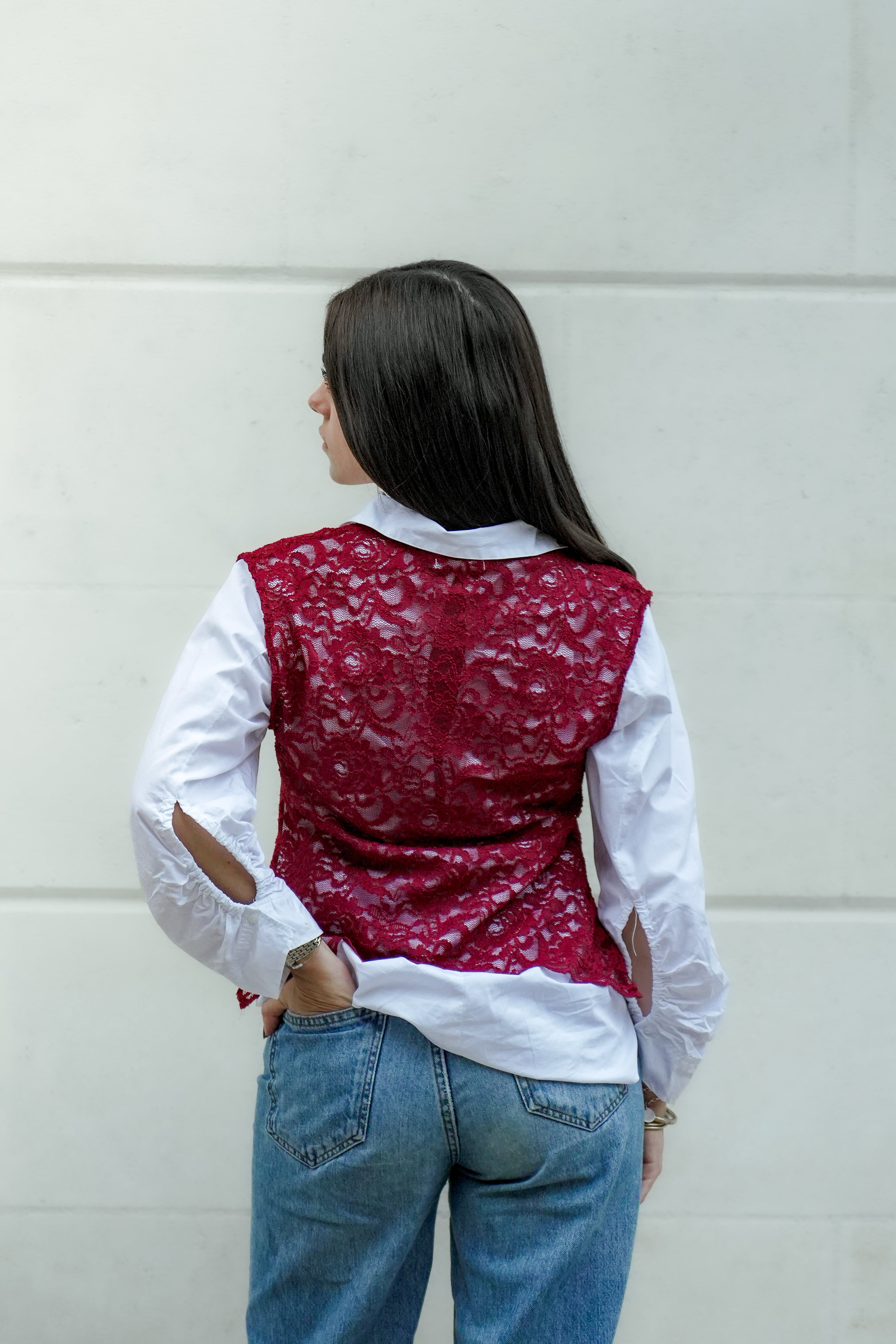 Sur-chemise en dentelle